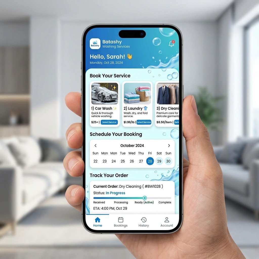 Batashy washing services app